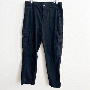 Hudson Black Straight Leg Cargo Jean